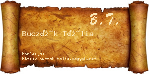 Buczák Tália névjegykártya